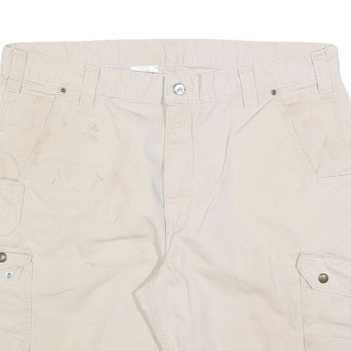 CARHARTT Mens Shorts Beige Casual Cargo XL W40 Heavy Duty Workwear