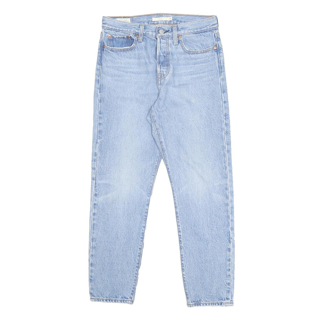 LEVI'S Wedgie Big E Womens Jeans Blue Slim Skinny Denim Light W28 L26 Button