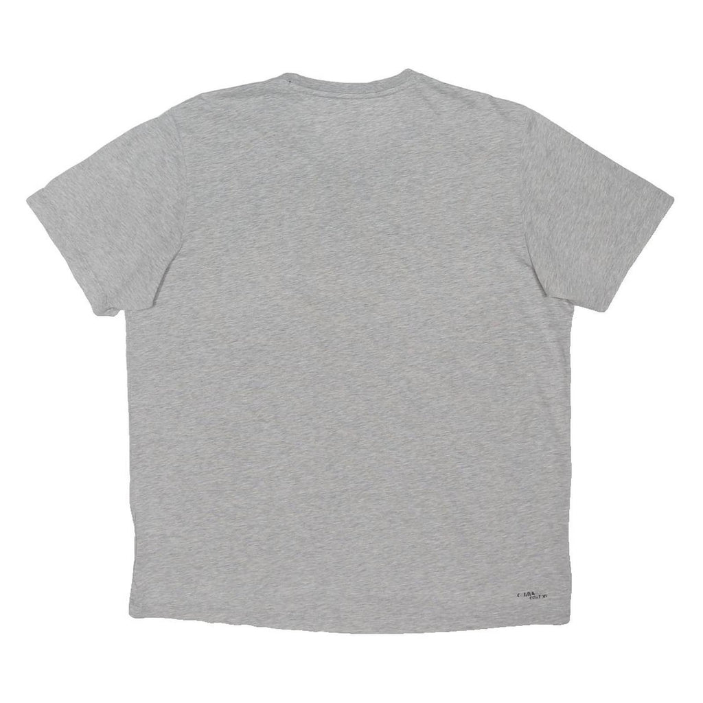 ADIDAS Womens Grey & Blue Logo Graphic T-Shirt L Crew Neck Short Sleeve