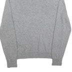 CALVIN KLEIN Mens Grey Pullover Plain 1/4 Zip Jumper Cotton Blend M Slim Fit