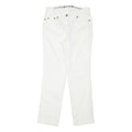 GF FERRE Womens Slim White Jeans Cotton Blend Zip W27 L27 Stylish Classic