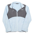FILA Womens Light Blue & Grey Sport Zip Jacket L Polyester Blend Fleece Casual