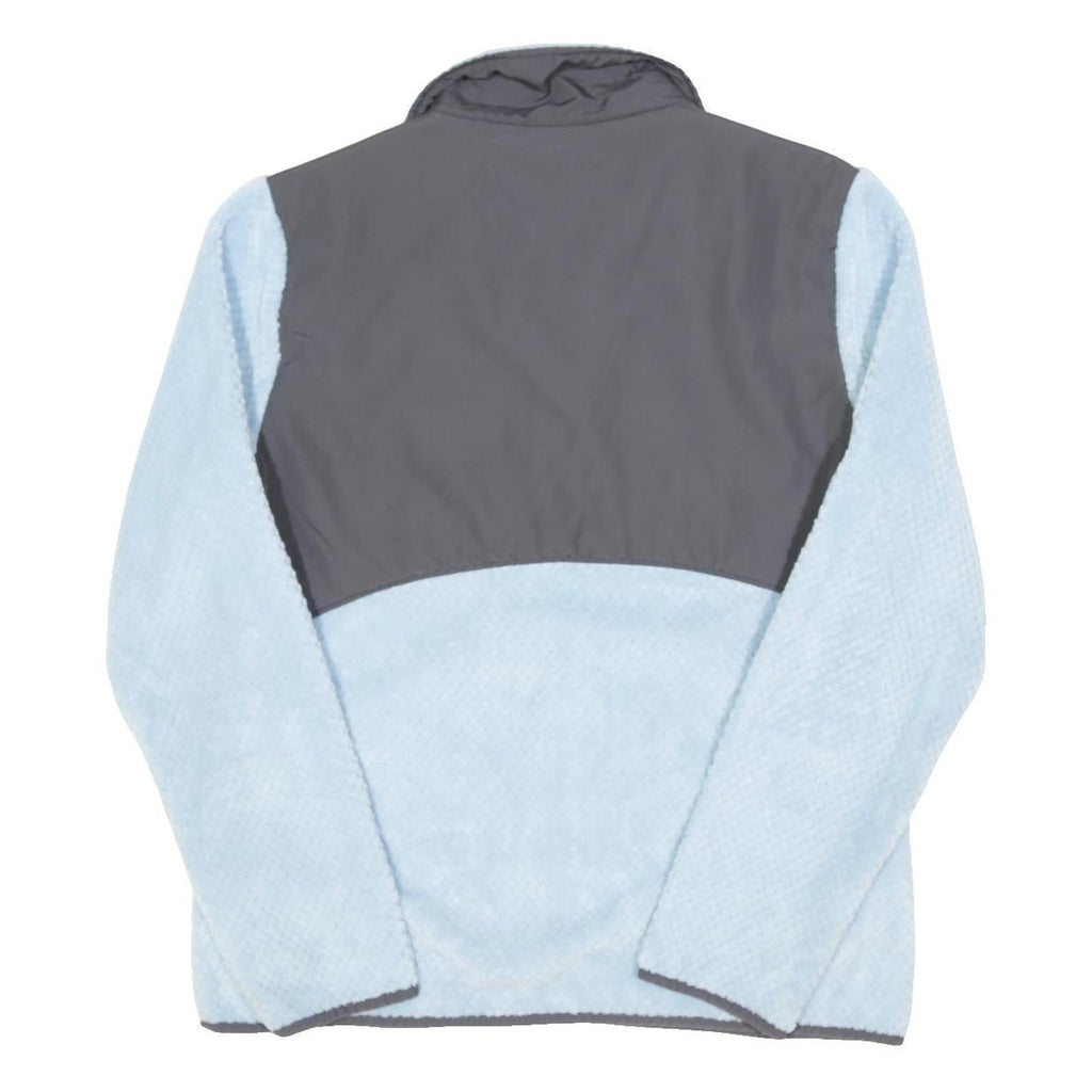 FILA Womens Light Blue & Grey Sport Zip Jacket L Polyester Blend Fleece Casual