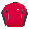 Cycling Mens Jersey Red Long Sleeve 1/4 Zip XL