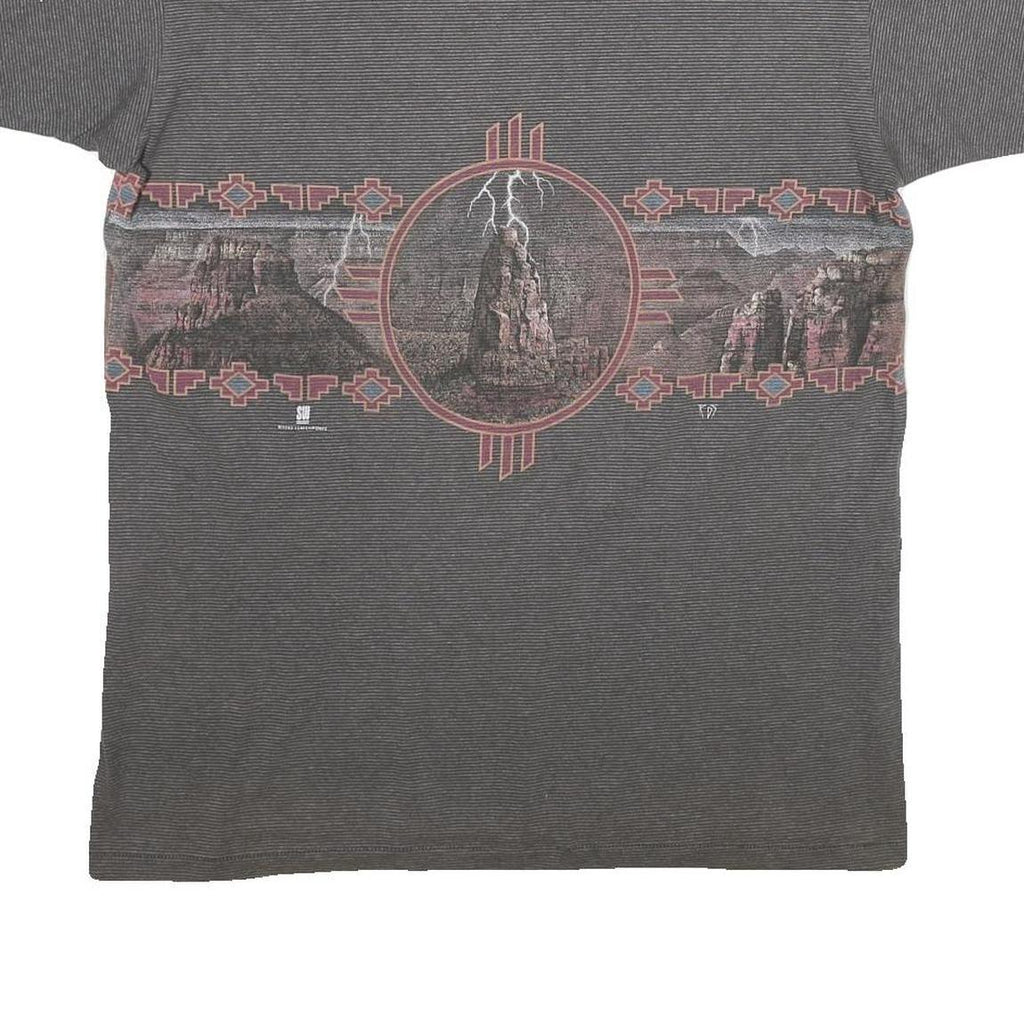 TENNESSEE RIVER Mens Grey Grand Canyon Graphic T-Shirt L Crew Neck Short Sleeve