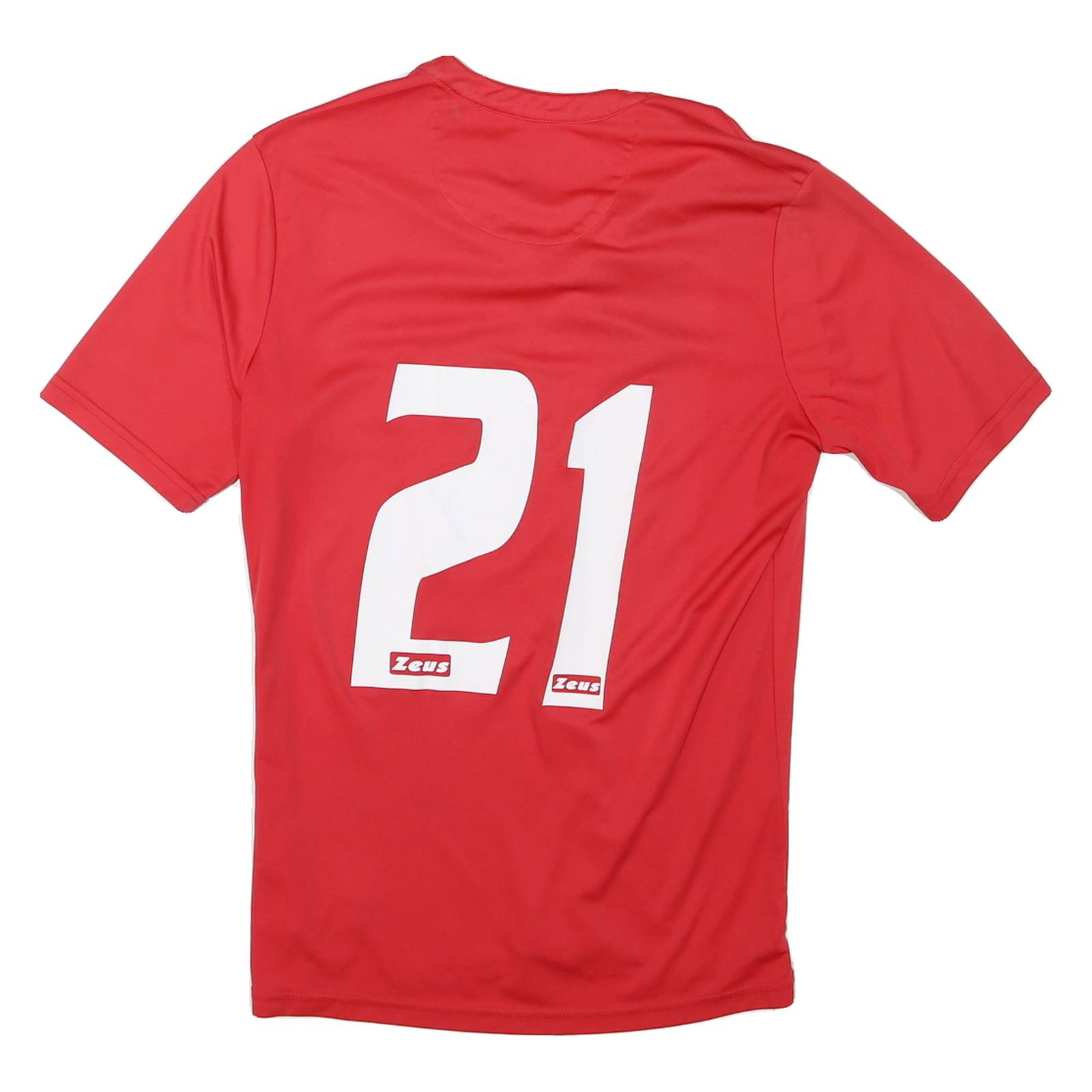 Womens Red T-Shirt M Short Sleeve Round Neck Sports Jersey Number 21