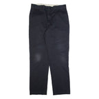 DICKIES Workwear Mens Trousers Black Regular Straight W36 L34