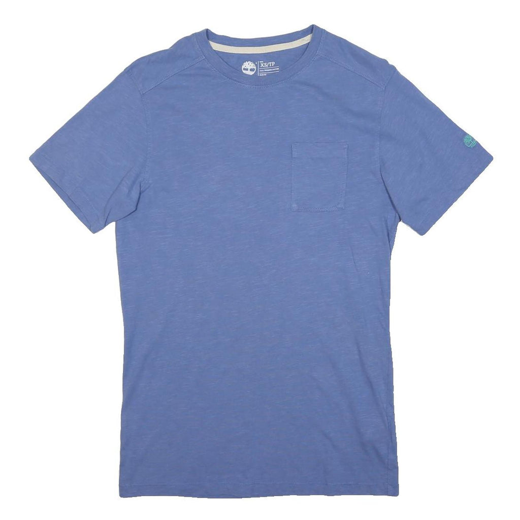 TIMBERLAND Mens Blue Pocket T-Shirt XS Short Sleeve Crew Neck Casual Cotton