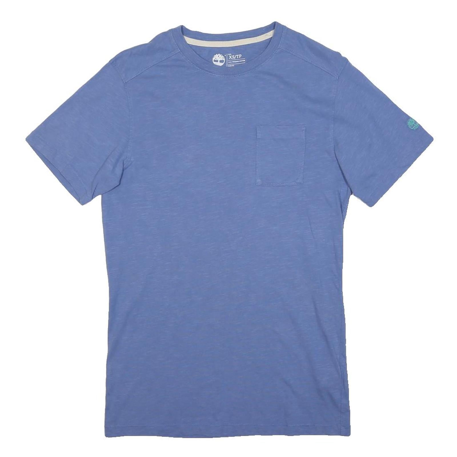 TIMBERLAND Mens Blue Pocket T-Shirt XS Short Sleeve Crew Neck Casual Cotton