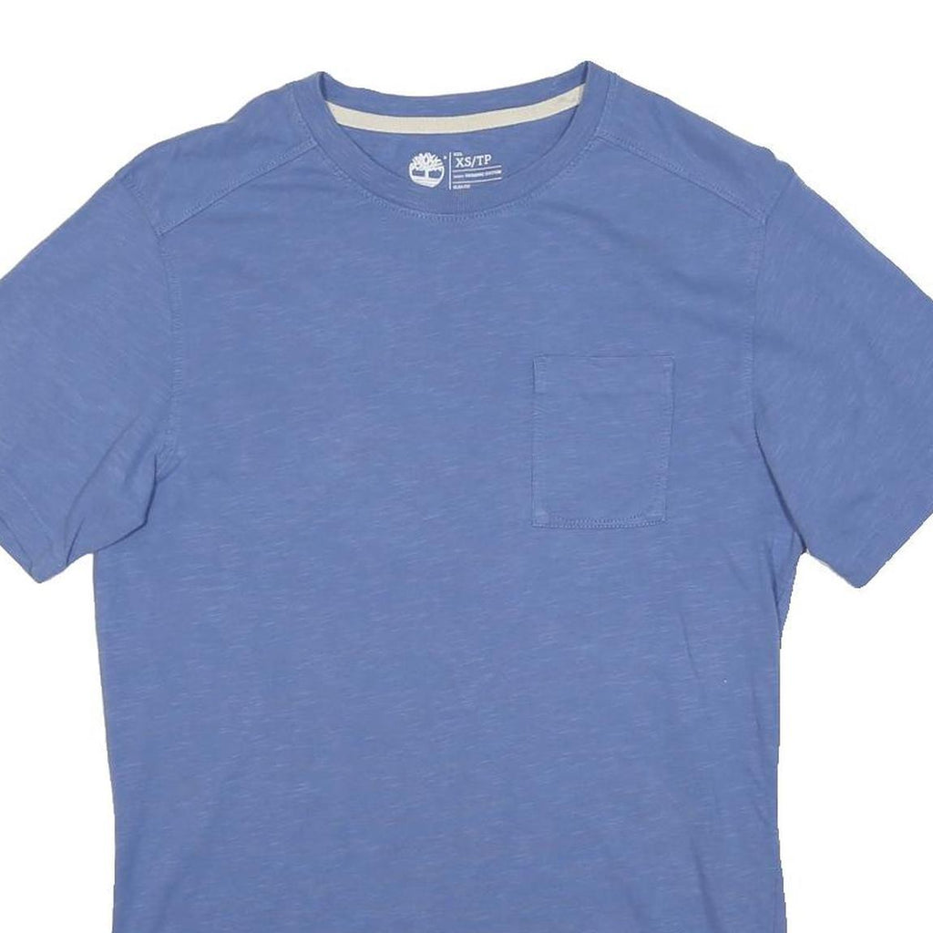 TIMBERLAND Mens Blue Pocket T-Shirt XS Short Sleeve Crew Neck Casual Cotton
