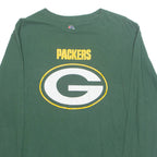 MAJESTIC NFL Green Bay Packers Mens T-Shirt Green Long Sleeve USA L