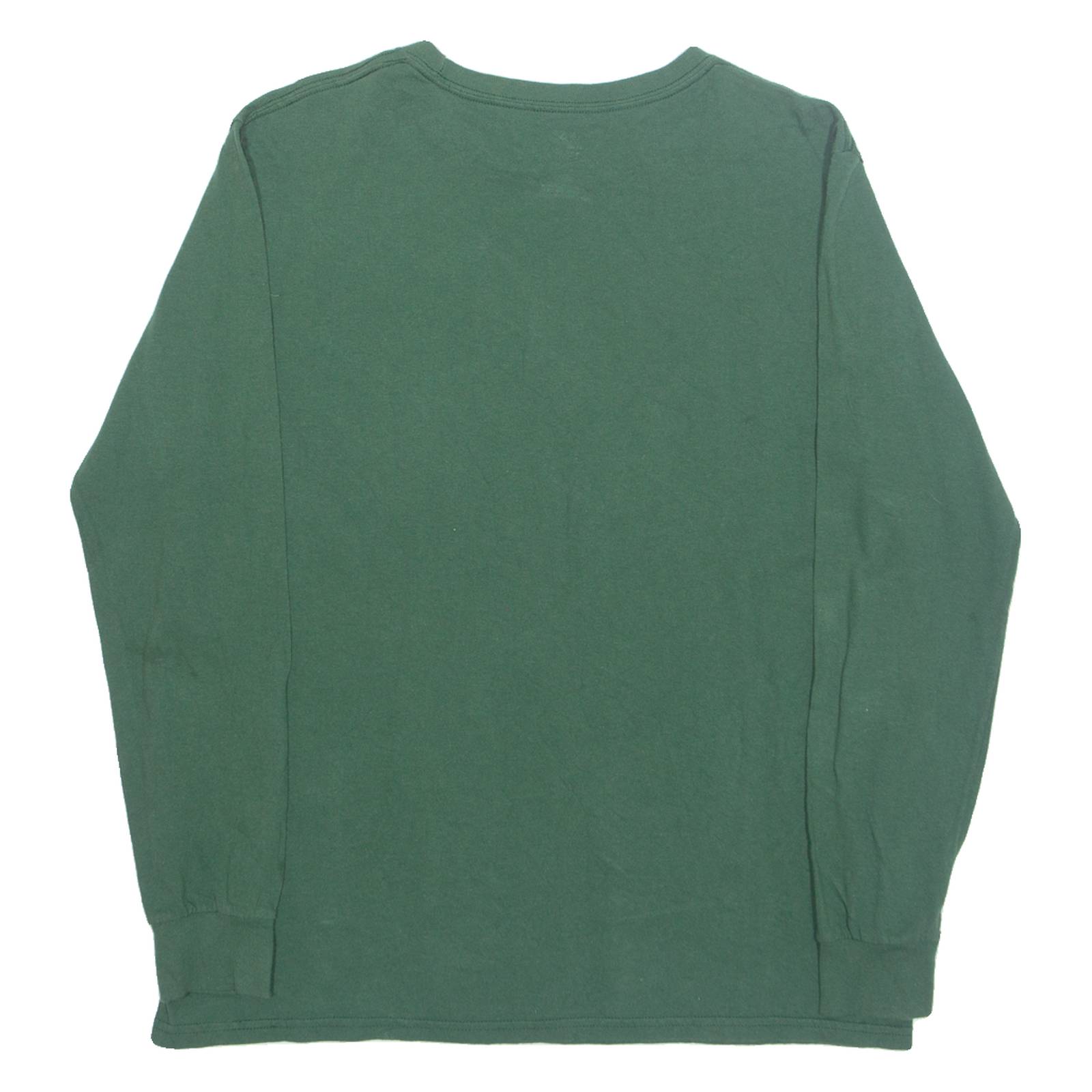 MAJESTIC NFL Green Bay Packers Mens T-Shirt Green Long Sleeve USA L