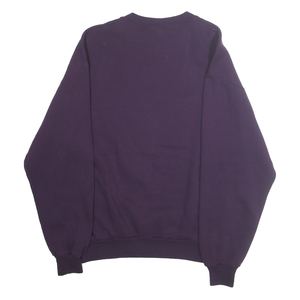 JERZEES Mens Purple Up North Michigan Crew Neck M Sweatshirt Cotton Blend