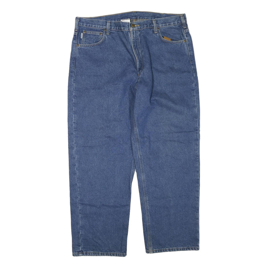 CARHARTT Mens Regular Fit Blue Denim Jeans W40 L30 Zip Closure Classic Style