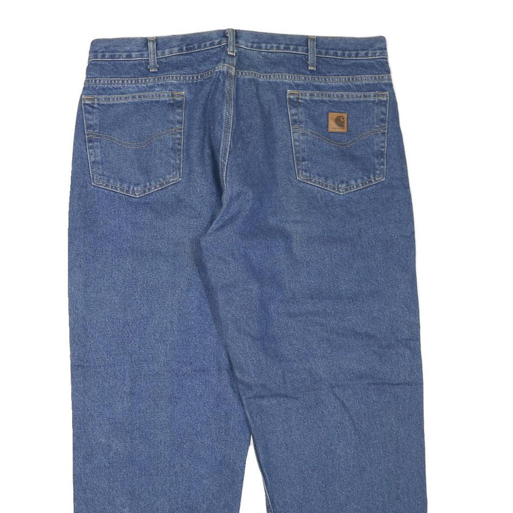CARHARTT Mens Regular Fit Blue Denim Jeans W40 L30 Zip Closure Classic Style