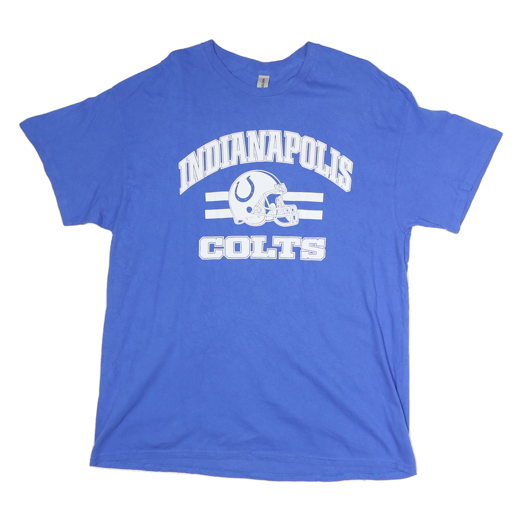GILDAN Mens Blue Indianapolis Colts T-Shirt XL Short Sleeve Crew Neck Sports
