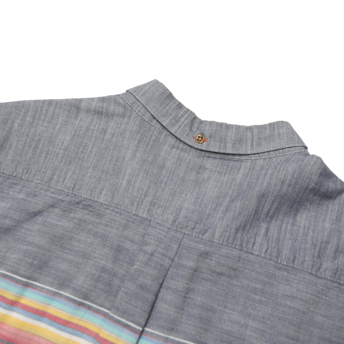 VANS Mens Grey & Multicolour Stripe Button-Down Shirt L Cotton Blend Casual