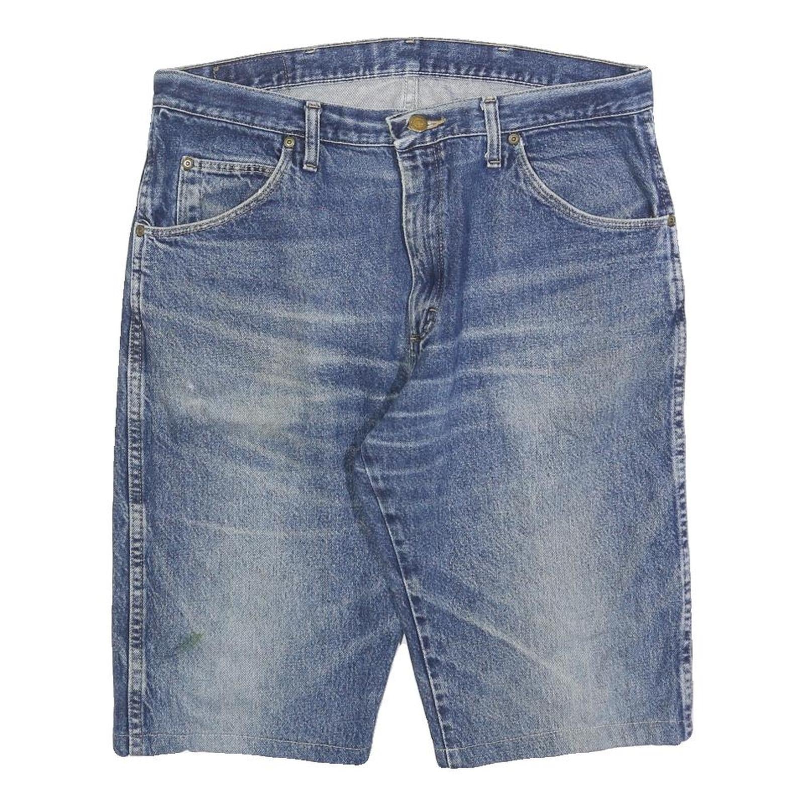 WRANGLER Mens Denim Blue Casual Shorts L W36 Classic Cotton Comfortable