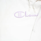 CHAMPION REVERSE WEAVE Womens White Hoodie S Champion Script Logo Pullover