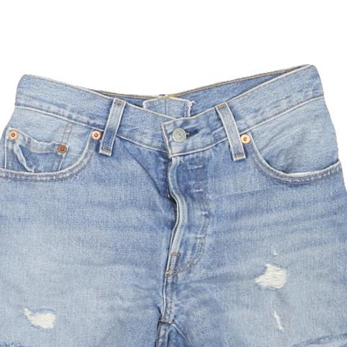 LEVI'S Womens Denim Blue Casual Cut-Off XS W26 Shorts