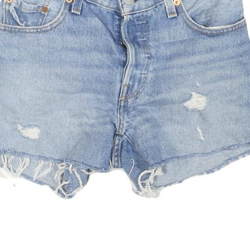 LEVI'S Womens Denim Blue Casual Cut-Off XS W26 Shorts