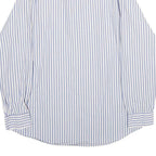 NAUTICA Mens Blue & White Stripe Shirt M Classic Cotton Long Sleeve Button Down