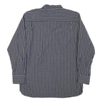 TOMMY HILFIGER Mens Blue Beige Check Shirt XL Button-Down Collar Long Sleeve