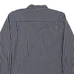 TOMMY HILFIGER Mens Blue Beige Check Shirt XL Button-Down Collar Long Sleeve
