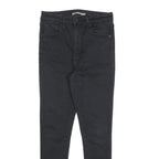 LEVI'S Womens Jeans Black Slim Skinny Denim Medium W26 L28 Stylish Zip Closure