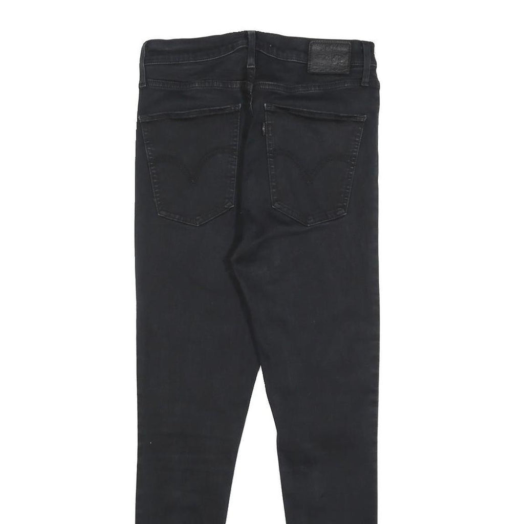 LEVI'S Womens Jeans Black Slim Skinny Denim Medium W26 L28 Stylish Zip Closure