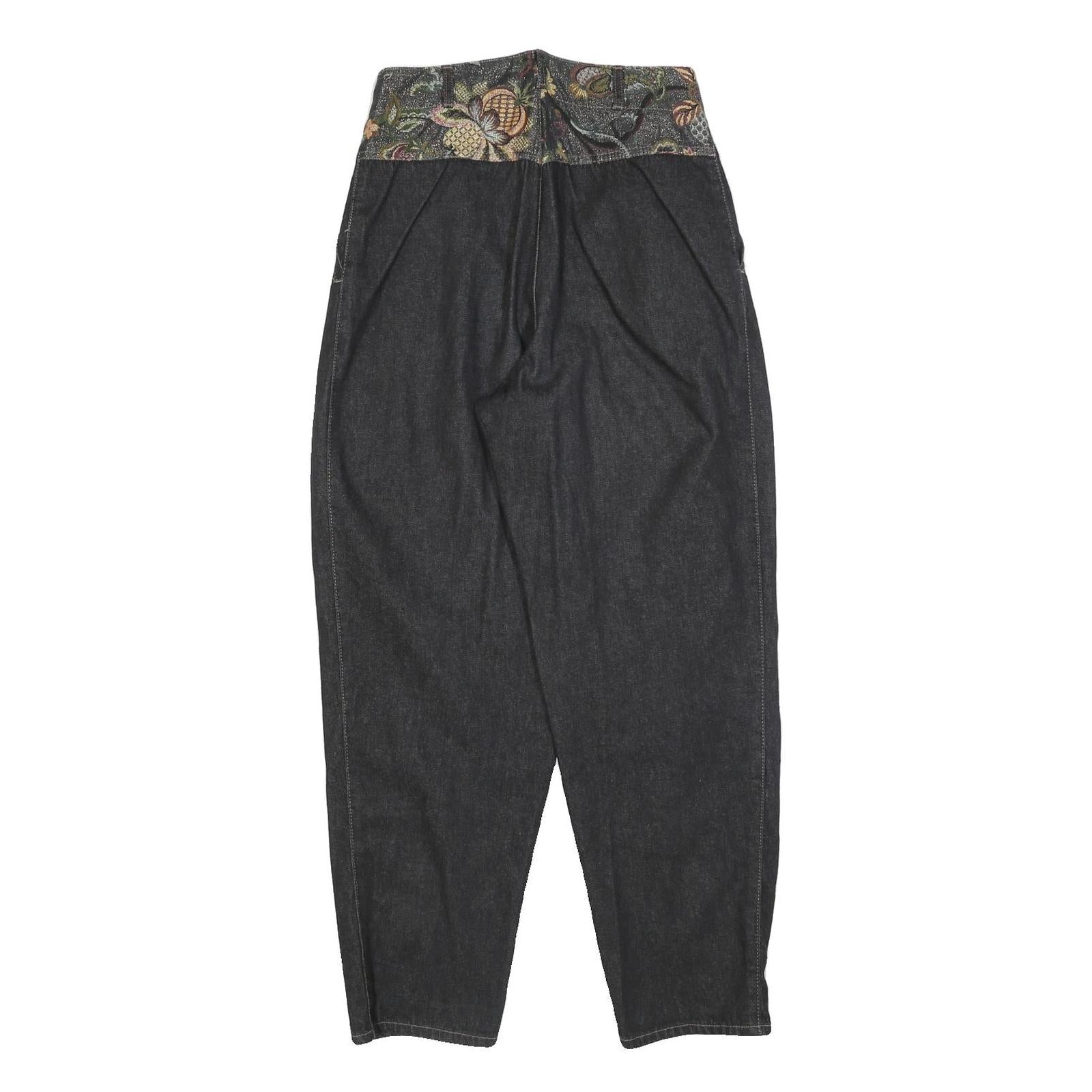 CLASSIC BLUES Womens Relaxed Fit Denim Jeans W26 L28 Floral Waistband Cotton