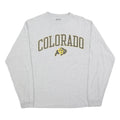 GEAR FOR SPORTS Mens Grey Colorado Long Sleeve Crew Neck Cotton Blend L Casual