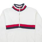 TOMMY HILFIGER Mens Sweatshirt White 1/4 Zip M