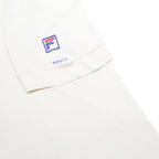 FILA Womens Cream & Red Polo Shirt XS Cotton Blend Short Sleeve Basic
