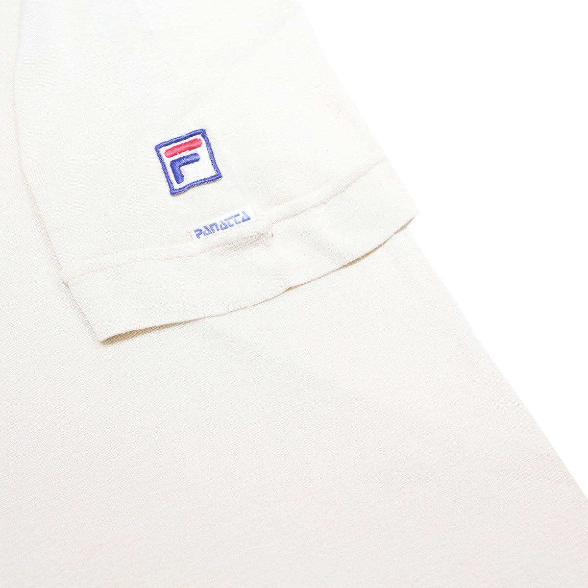 FILA Womens Cream & Red Polo Shirt XS Cotton Blend Short Sleeve Basic