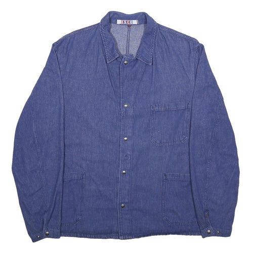ESCO Mens Blue Denim Shirt XL Casual Long Sleeve Button Closure
