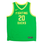 NIKE Fighting Ducks Mens Jersey Green Sleeveless USA V-Neck L
