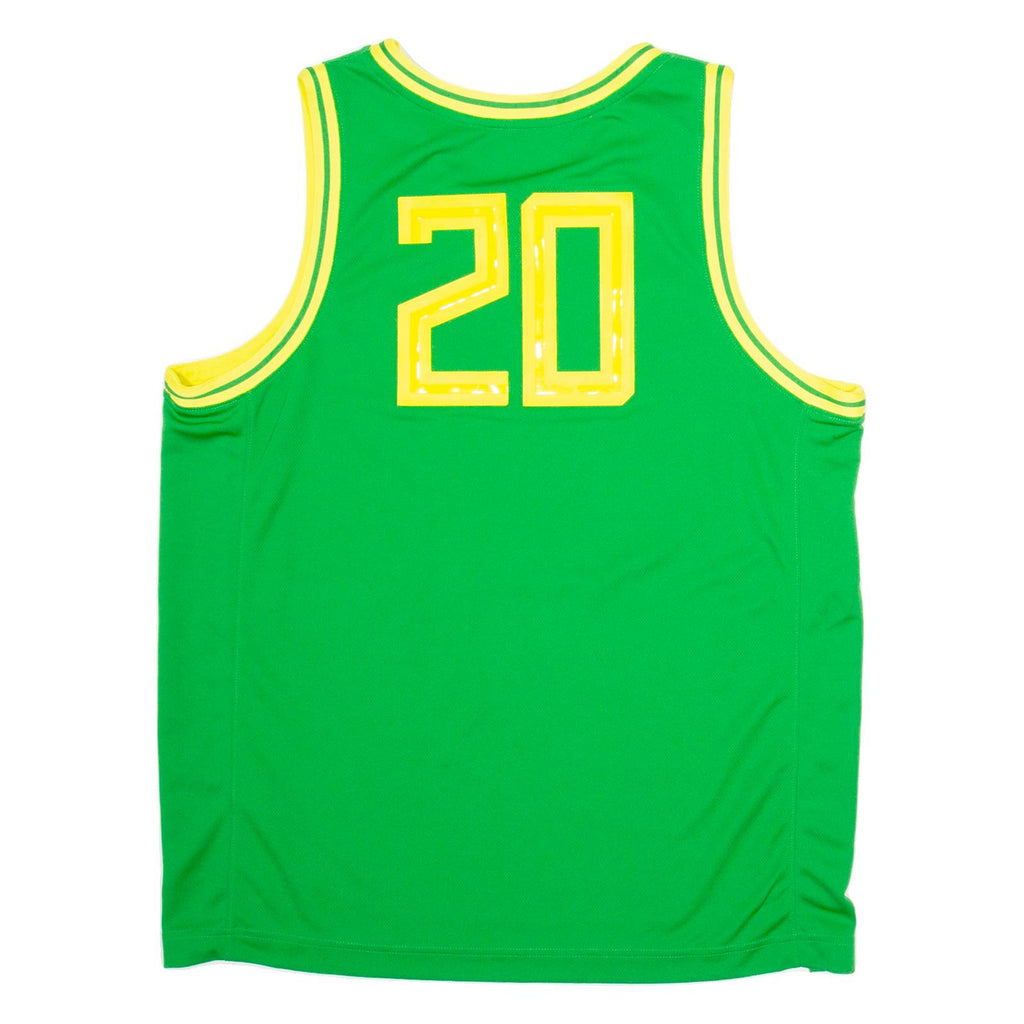 NIKE Fighting Ducks Mens Jersey Green Sleeveless USA V-Neck L