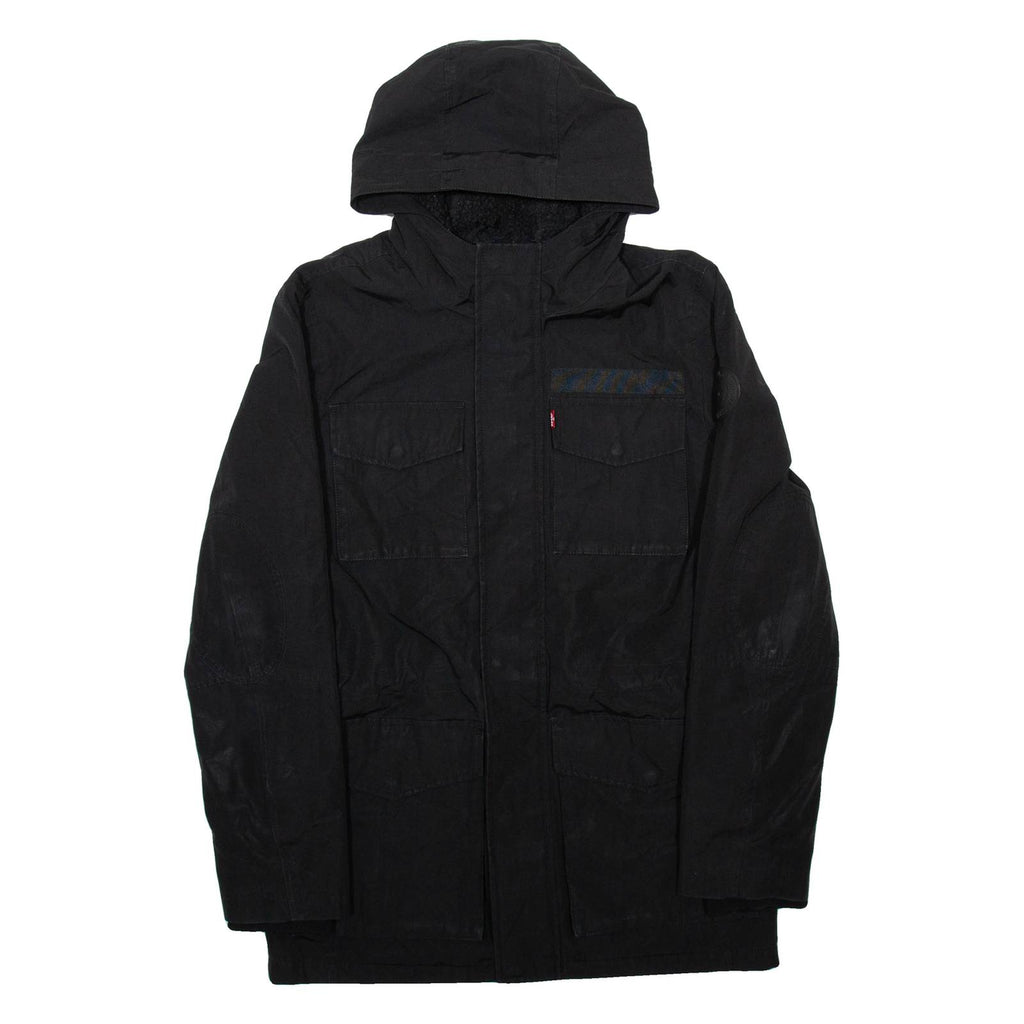 LEVI'S Mens Parka Coat Black S