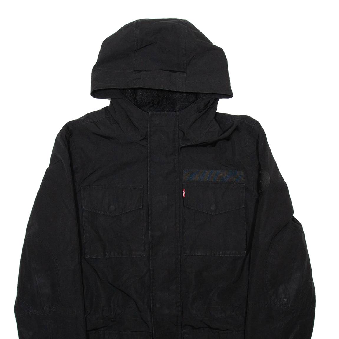 LEVI'S Mens Parka Coat Black S