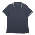 LOTTO Mens Navy Blue & Green Short Sleeve Polo Shirt 2XL Cotton Casual