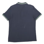 LOTTO Mens Navy Blue & Green Short Sleeve Polo Shirt 2XL Cotton Casual