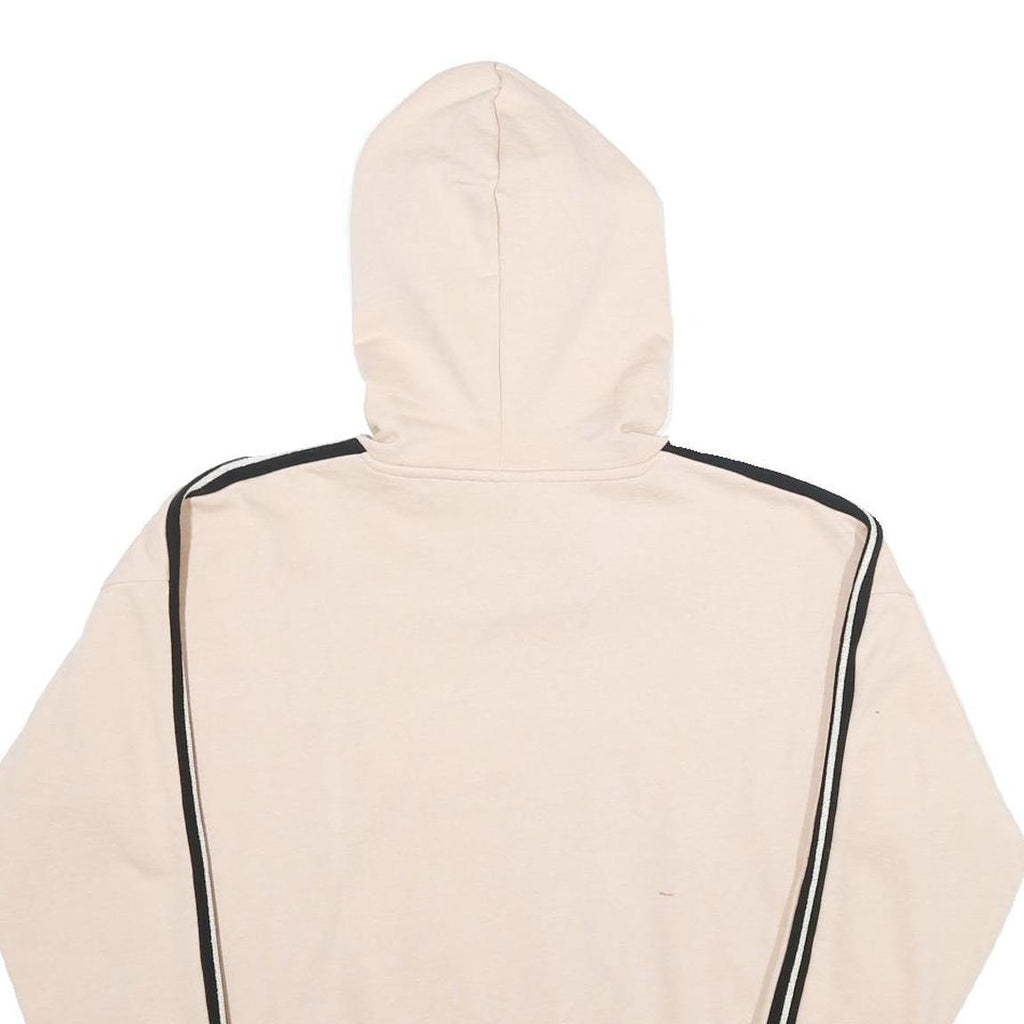 FILA Womens Beige & Black Hooded Pullover S Cotton Blend Hoodie