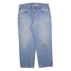 CARHARTT Mens Relaxed Cotton Blend Denim Light Blue Jeans W40 L30 Workwear Zip