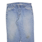 CARHARTT Mens Relaxed Cotton Blend Denim Light Blue Jeans W40 L30 Workwear Zip