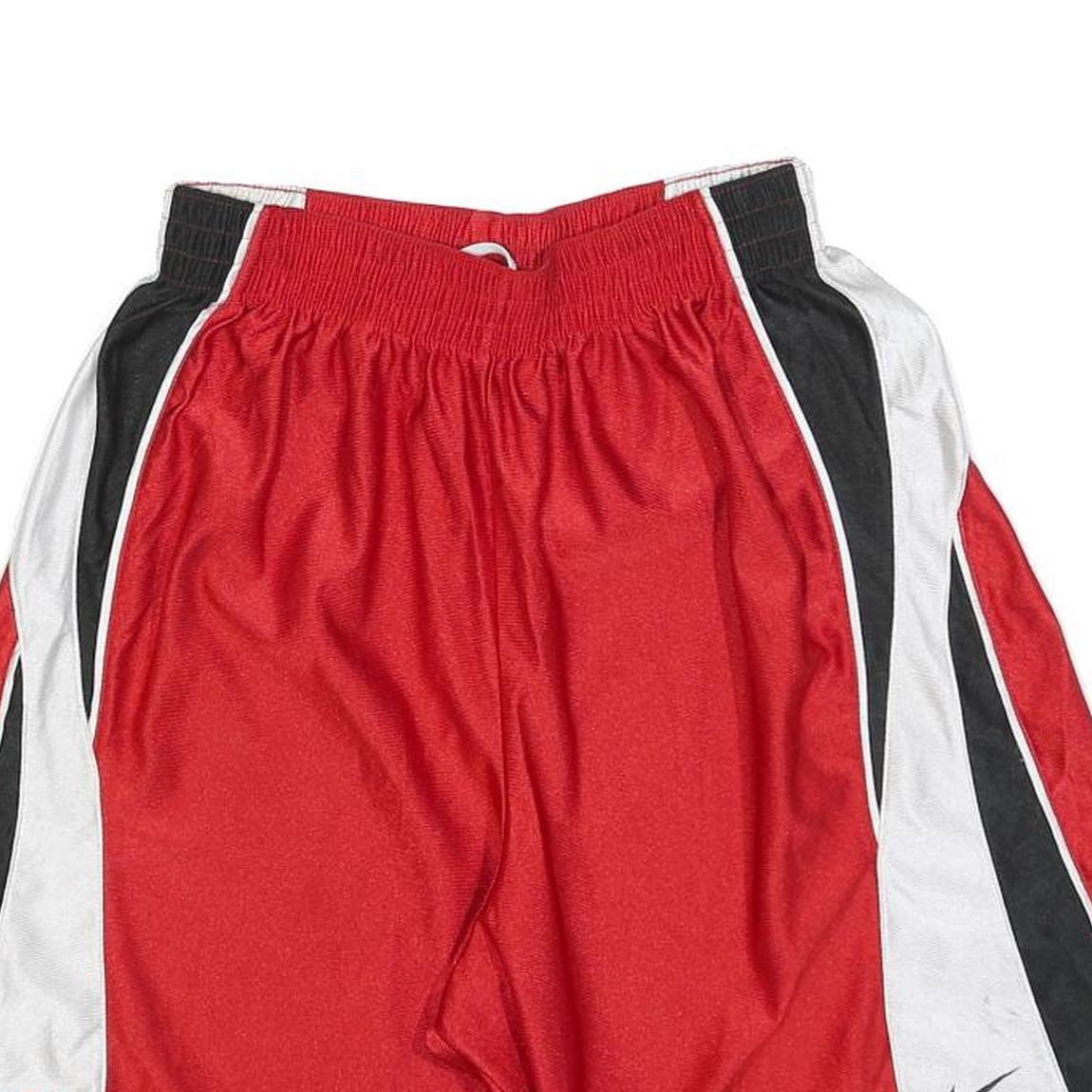 NIKE Mens Red Black & White Sports Shorts S W26 Basketball Gym Training