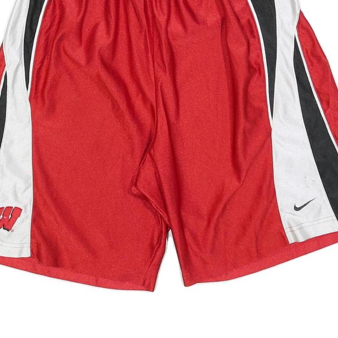 NIKE Mens Red Black & White Sports Shorts S W26 Basketball Gym Training