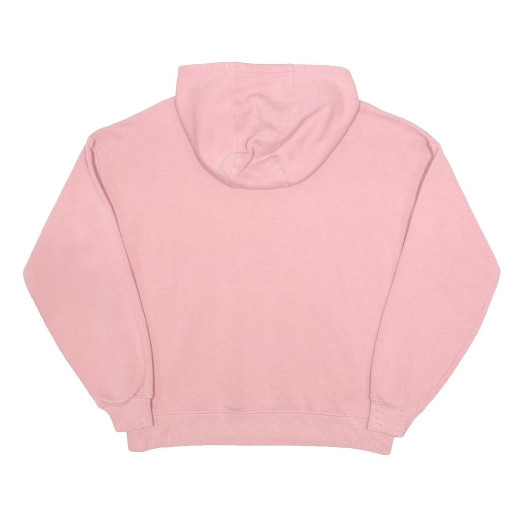 FILA Womens Pink Pullover Hoodie M Casual Cotton Blend Drawstring