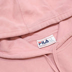 FILA Womens Pink Pullover Hoodie M Casual Cotton Blend Drawstring