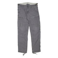 CARHARTT Mens Cotton Blend Grey Regular Cargo Trousers W32 L30 Workwear Zip